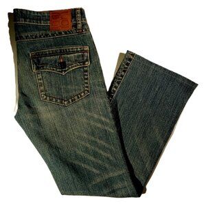 BCBG MAXAZRIA Jeans  28 (8)  Sophie  Cornflower  Boot Cut  Button Pkts Low Rise